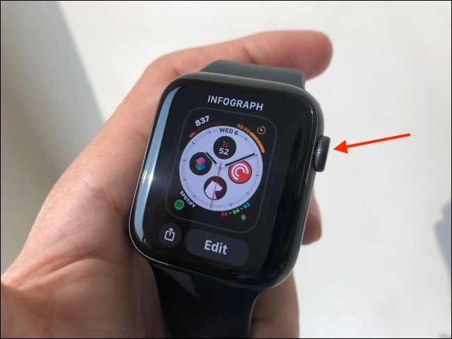 Press Digital Crown to Go Back to Watch Face