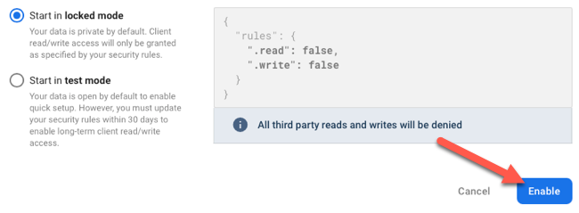 Выберите регион и включите режим Locked