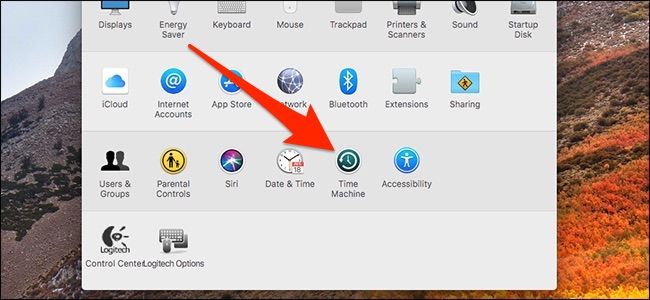 Системные настройки macOS: панель Time Machine