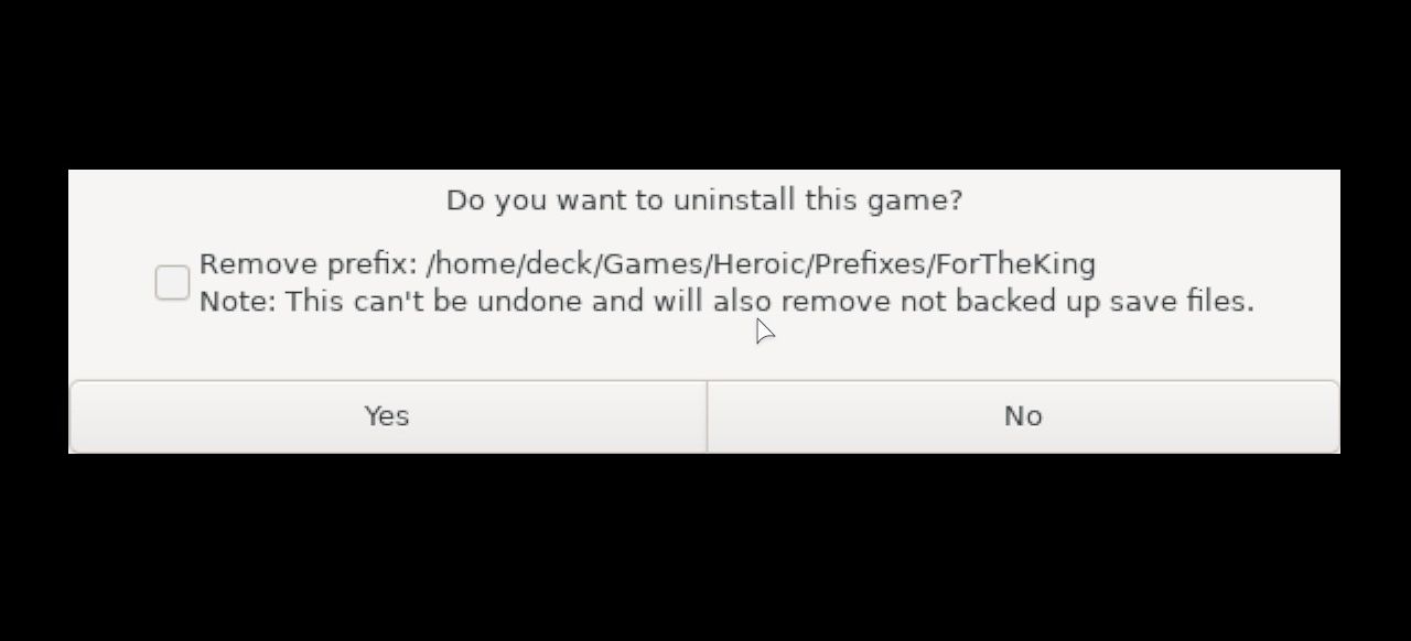 Uninstall an Epic Games title on Steam Deck