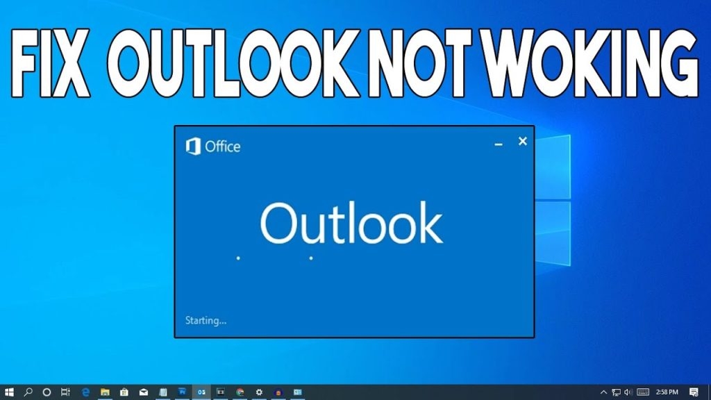 Изображение: процесс восстановления Office и диагностики Outlook