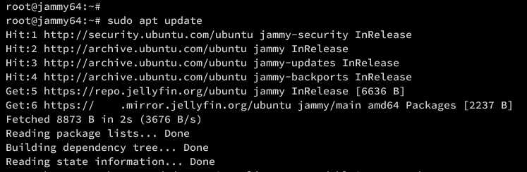 Обновление индекса пакетов apt