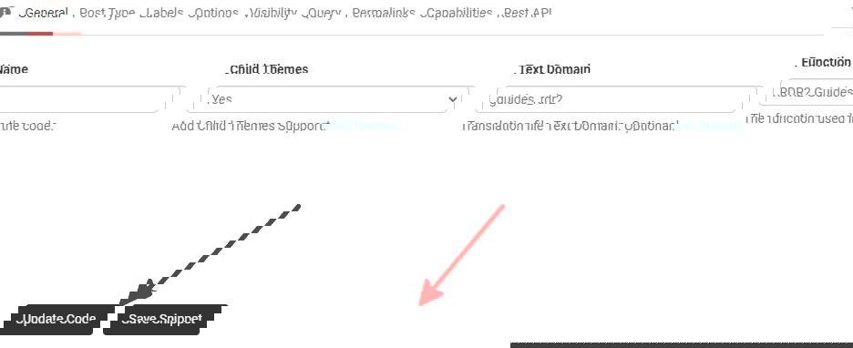 Кнопка обновления кода в GenerateWP