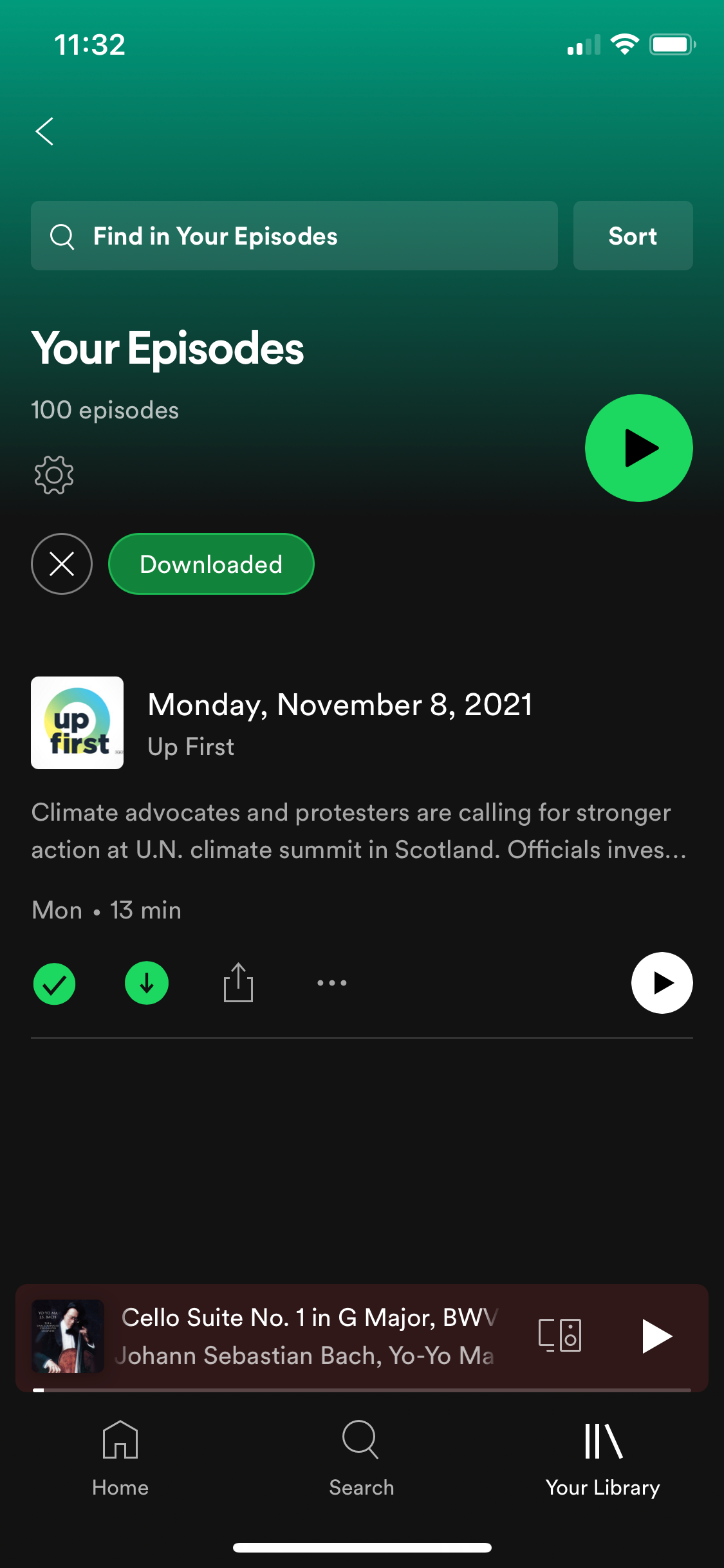 spotify downloaded episodes