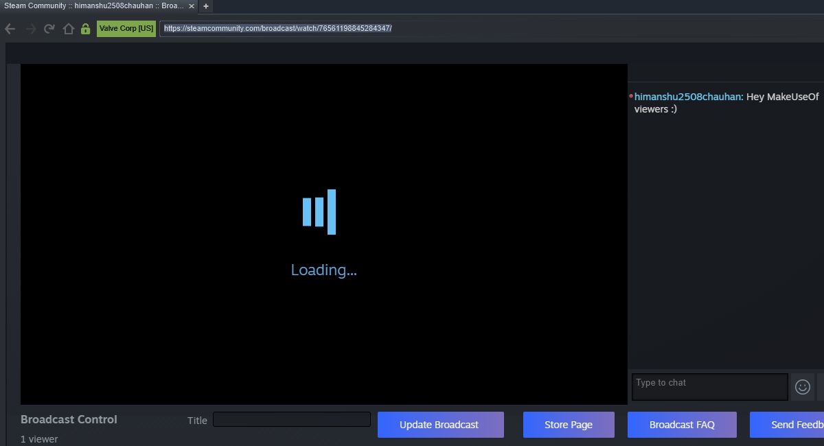 Предпросмотр: трансляция Steam застряла на загрузке