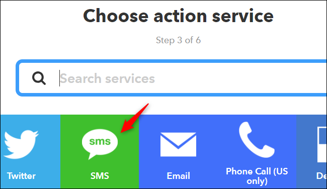 Настройка действия отправки уведомления