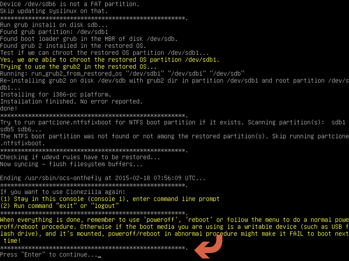 проверка клонированного диска