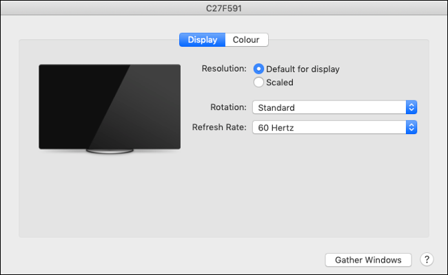 Настройки поворота дисплея в macOS