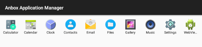 A selection of Android applications in Anbox