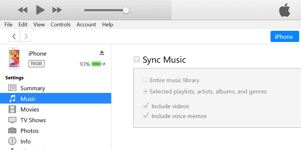 disable itunes partial sync