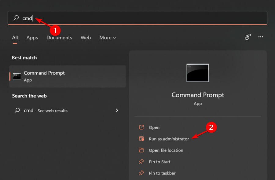 Запуск Командной строки от имени администратора
