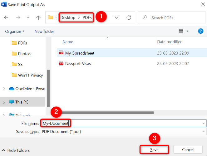 Сохраните документ Word в PDF