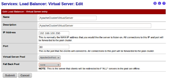 Добавление виртуального сервера в pfSense