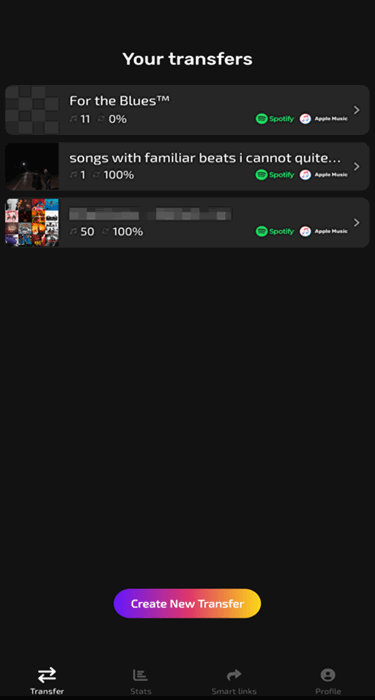 Процесс переноса плейлиста на Android в Apple Music