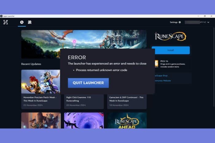 Jagex Launcher non funziona: soluzioni rapide