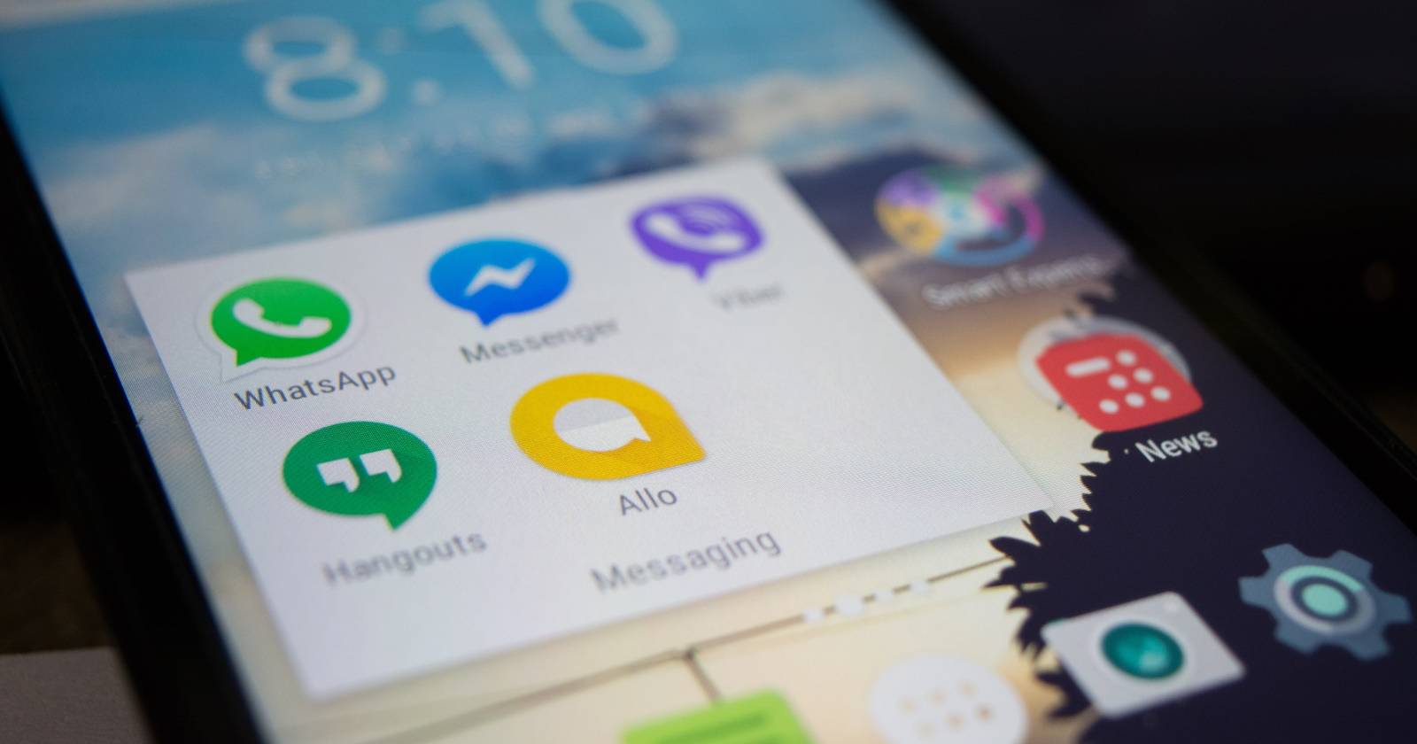 Скриншот приложения Messages с экраном настроек