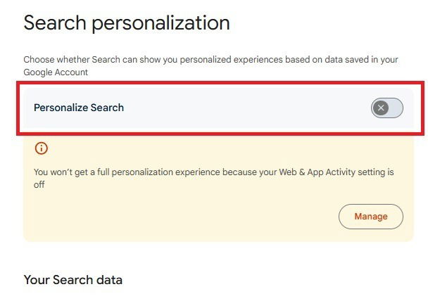 Personalizza le preferenze di ricerca di Google.
