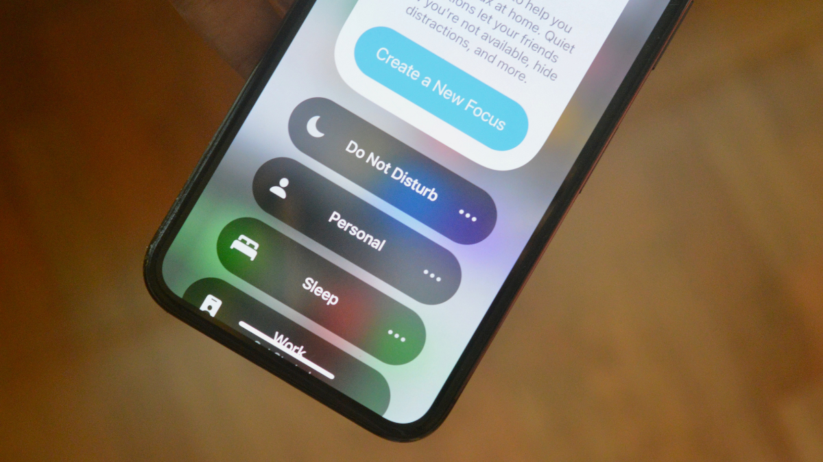 Экран iPhone с настройками режима «Фокус»