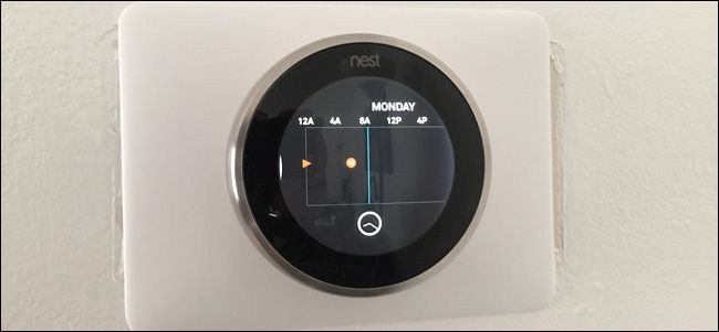 Сохранённая запись в расписании на термостате