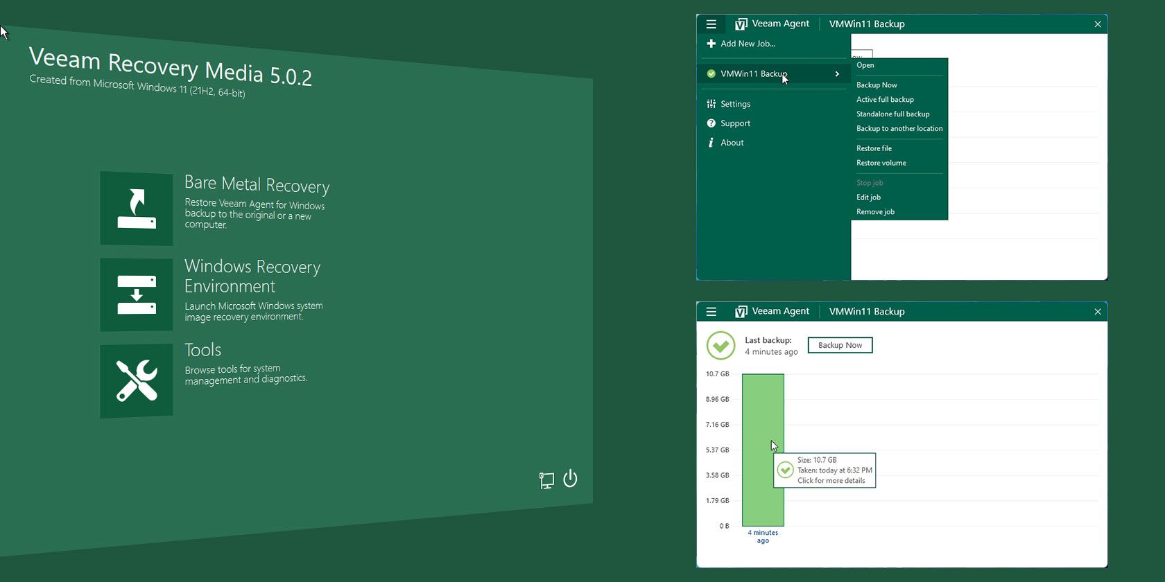 Veeam Agent: фоновые резервные копии Windows