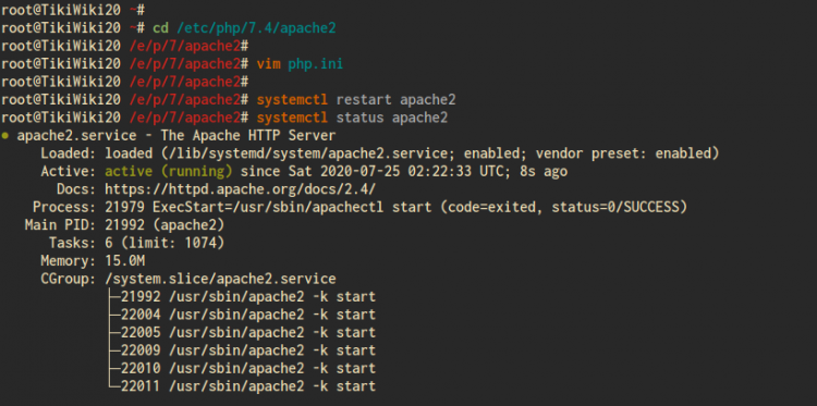 Конфигурация PHP 7.4