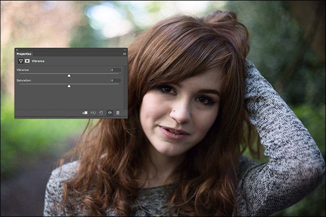 Добавление корректирующего слоя Vibrance