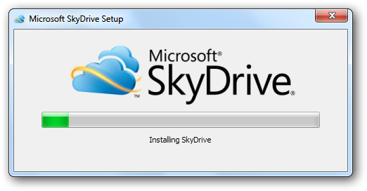 Окно установки SkyDrive