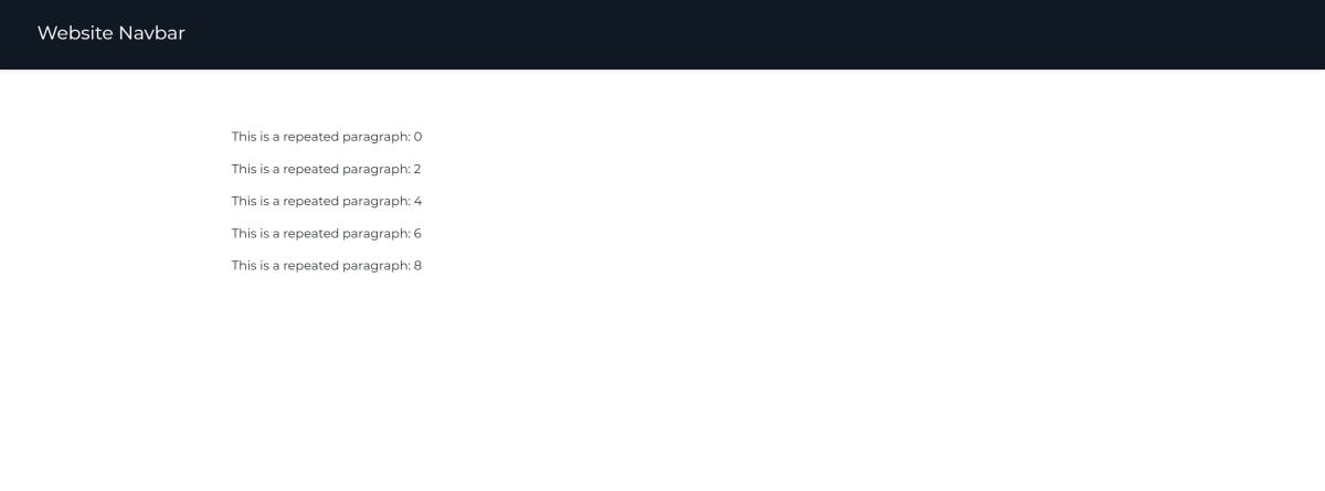 Отображаются только чётные элементы HTML
