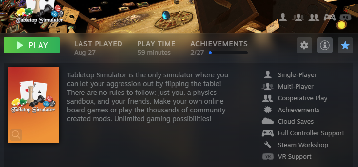 Иконка Steam Cloud в библиотеке Steam