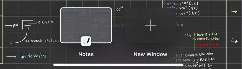Открытие нового окна GoodNotes