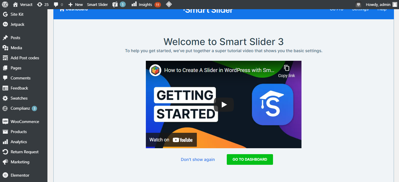 Стартовая страница Smart Slider