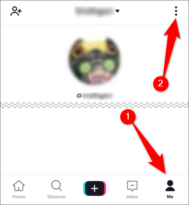 Экран Профиля TikTok
