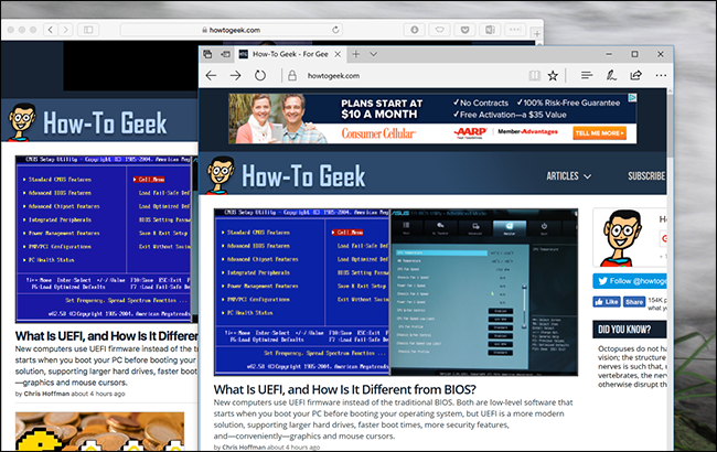 Окна Windows и macOS рядом в Coherence