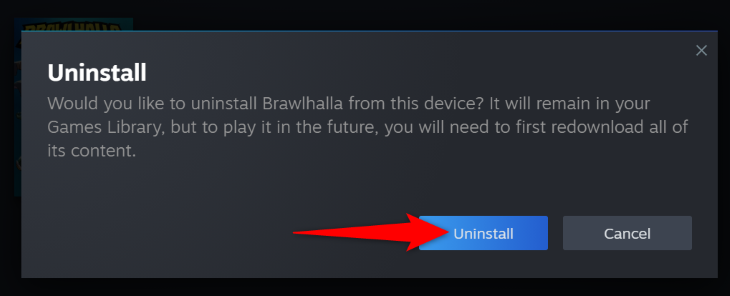 Подтвердите удаление, нажав Удалить