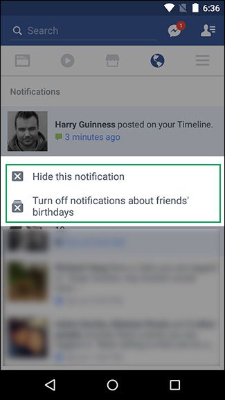 Пример на Android с меню управления уведомлением