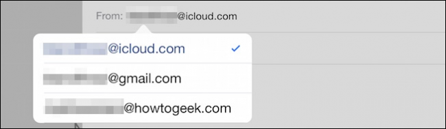 Выбор отправителя в поле From при составлении письма