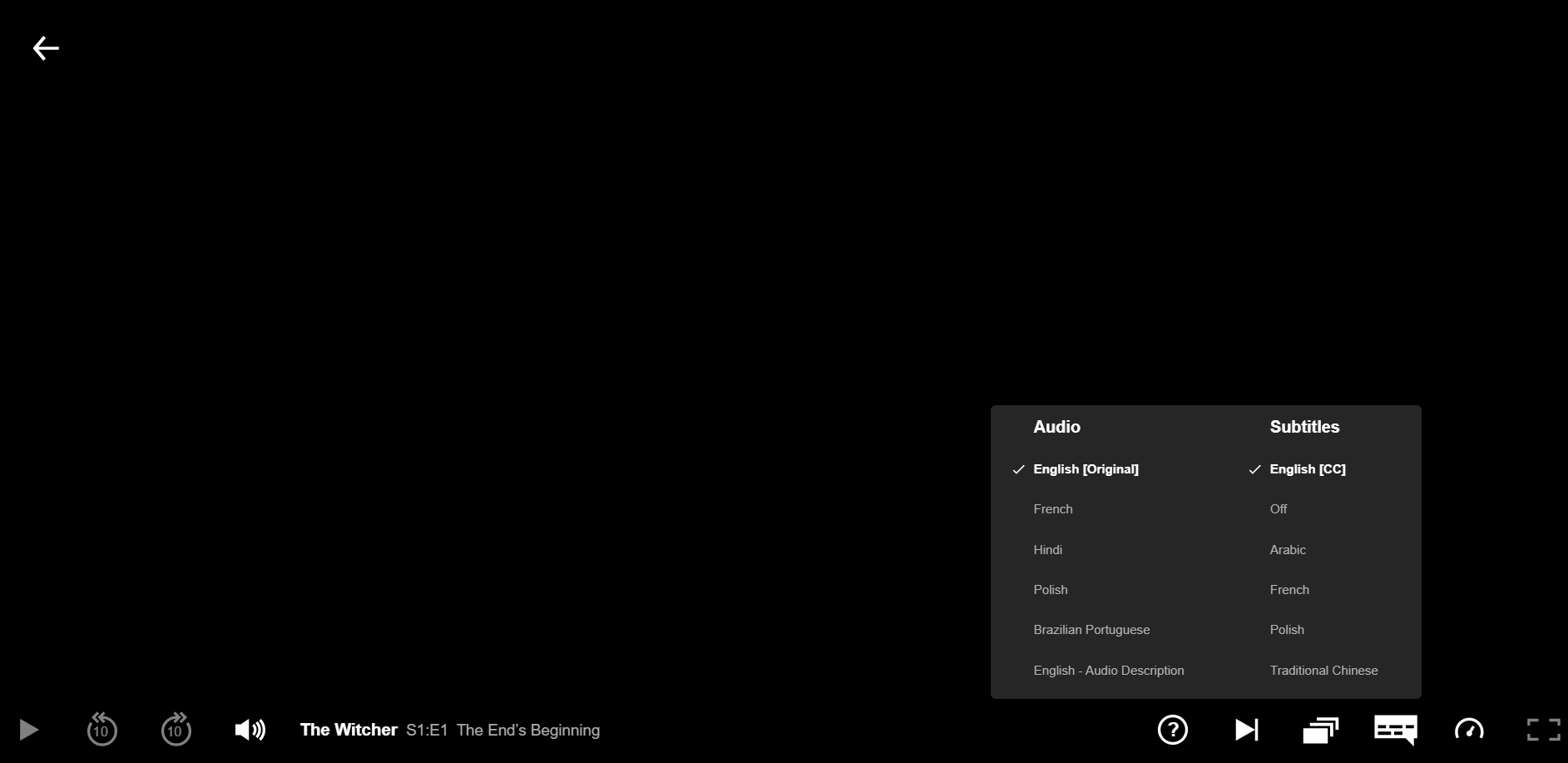 Netflix audio description shows
