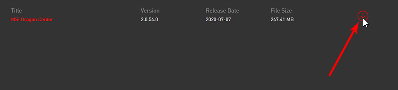 download button dragon center gaming mode not working