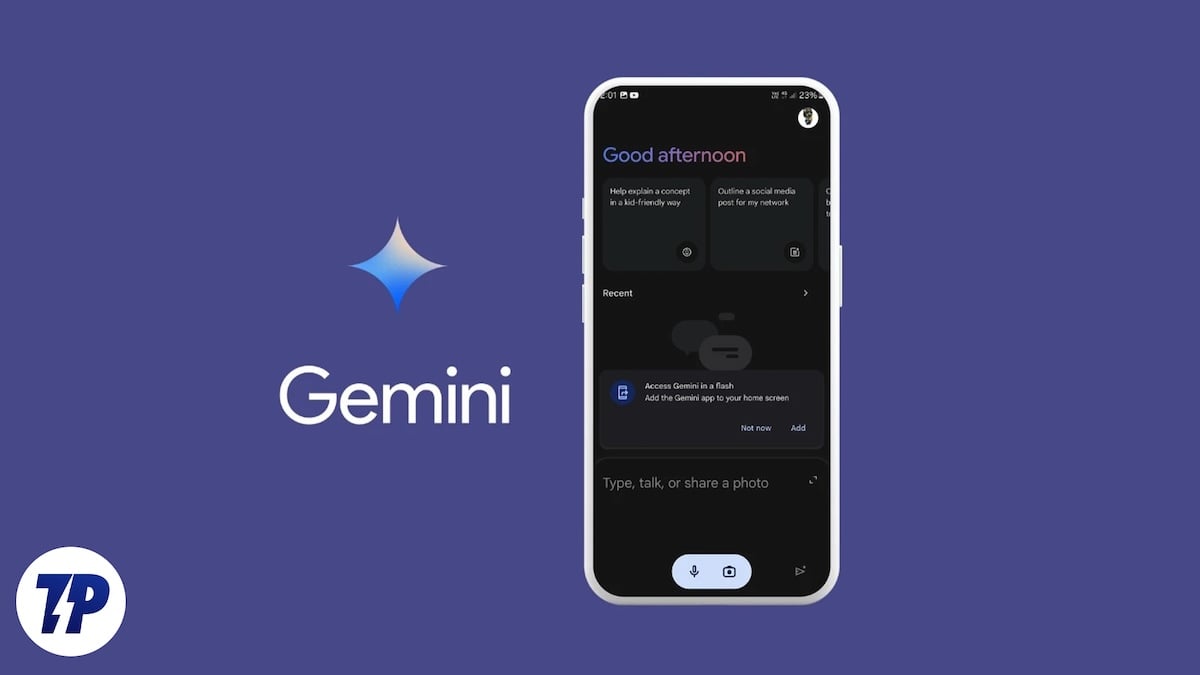 Включение расширений Gemini на Android