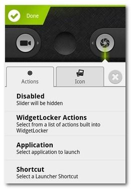 Выбор действия: включить фонарик
