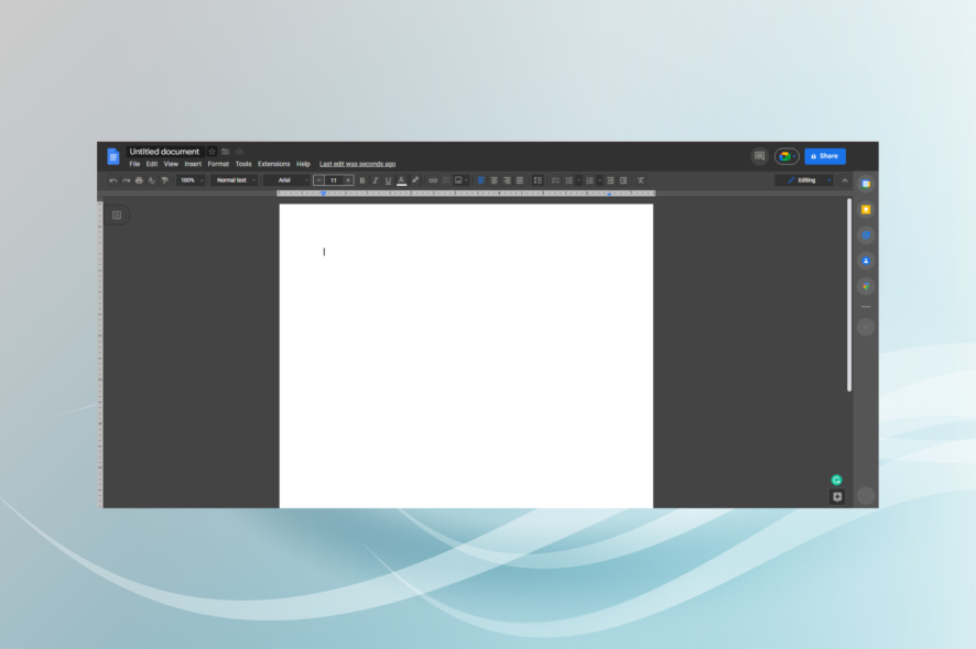 Как включить тёмную тему в Google Docs