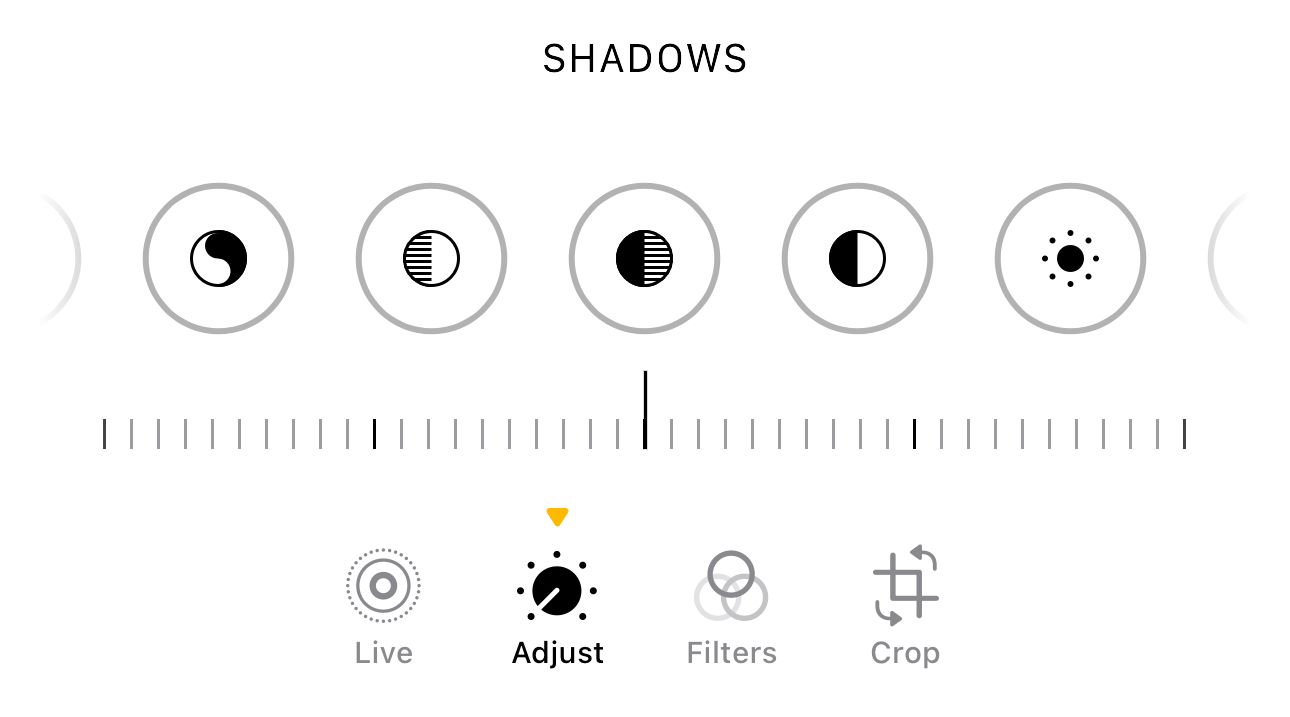 Настройка Shadows на iPhone для поднятия теней.
