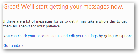 Hotmail: сохранение настроек учётной записи