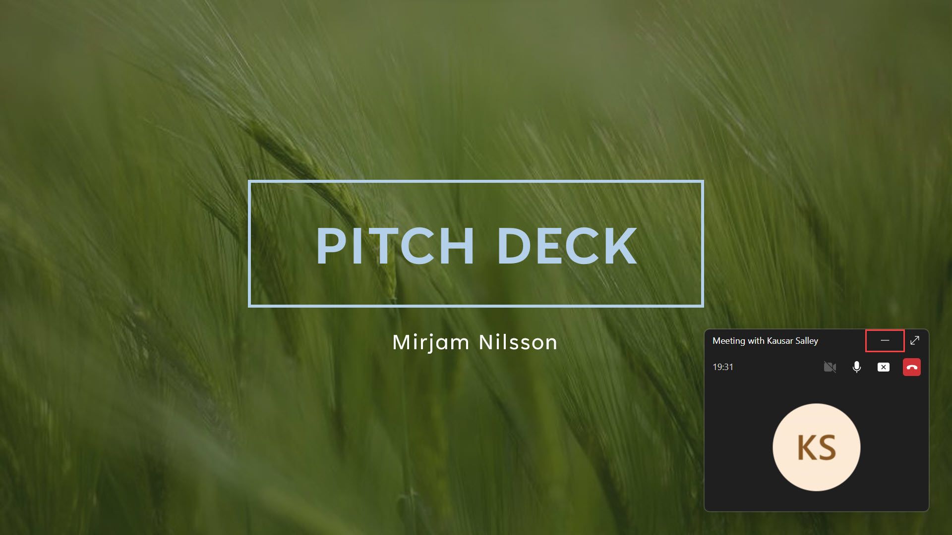 Minimize Microsoft Teams Popup in Slideshow mode