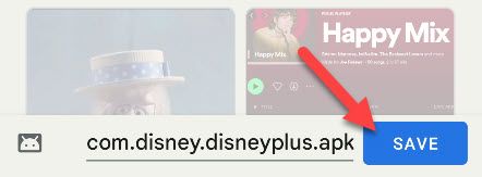 Нажмите «Сохранить» в файловом менеджере
