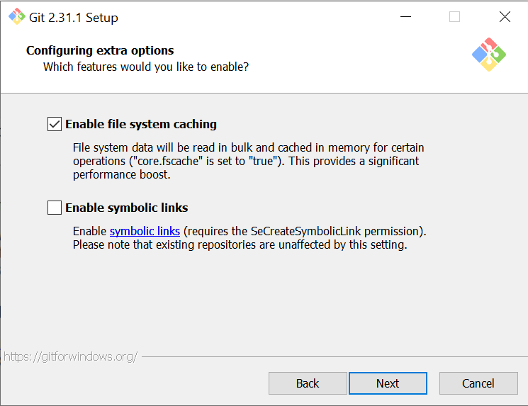 Дополнительные опции установки Git