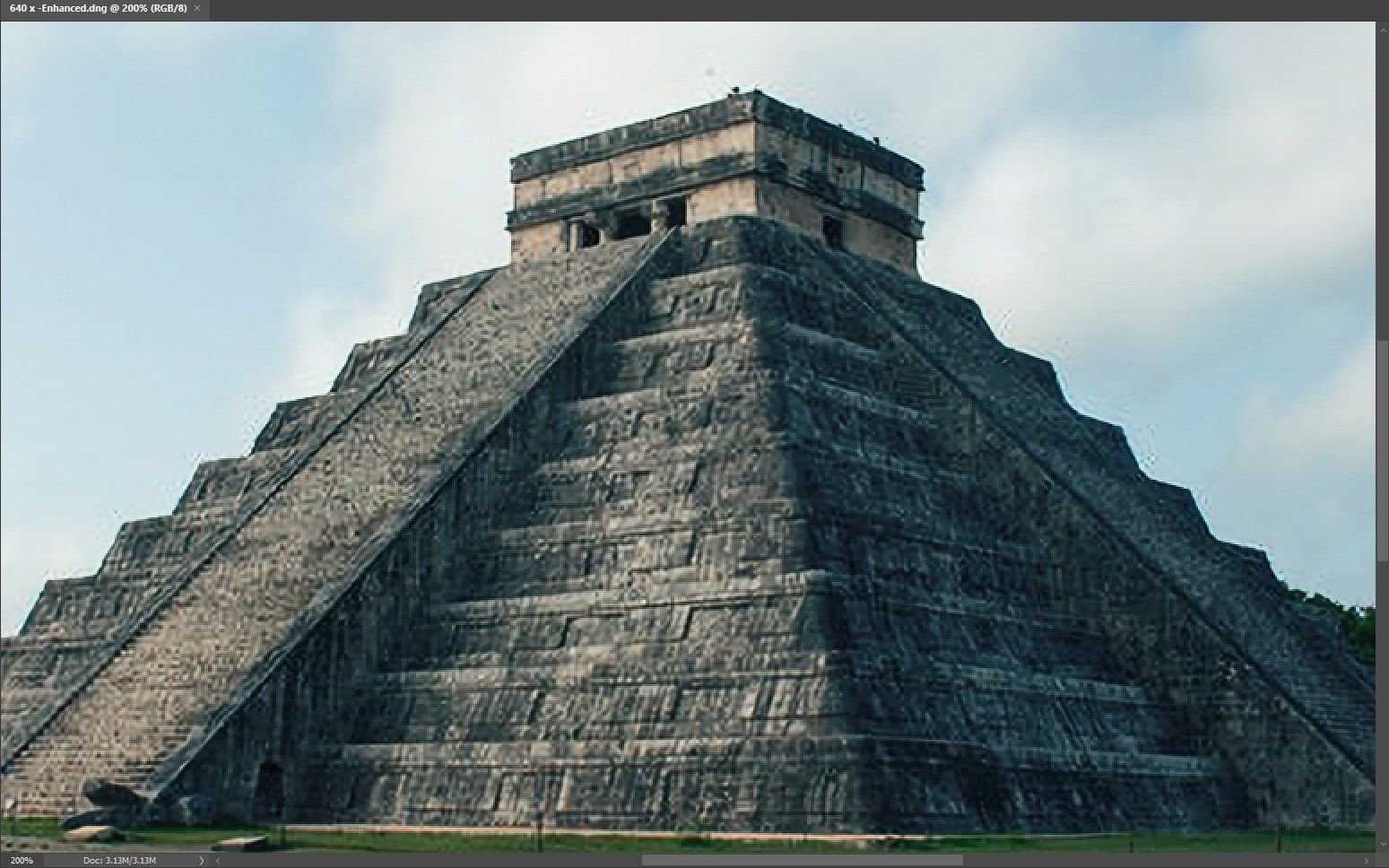 Копия DNG после увеличения маленького JPEG до 1280x854