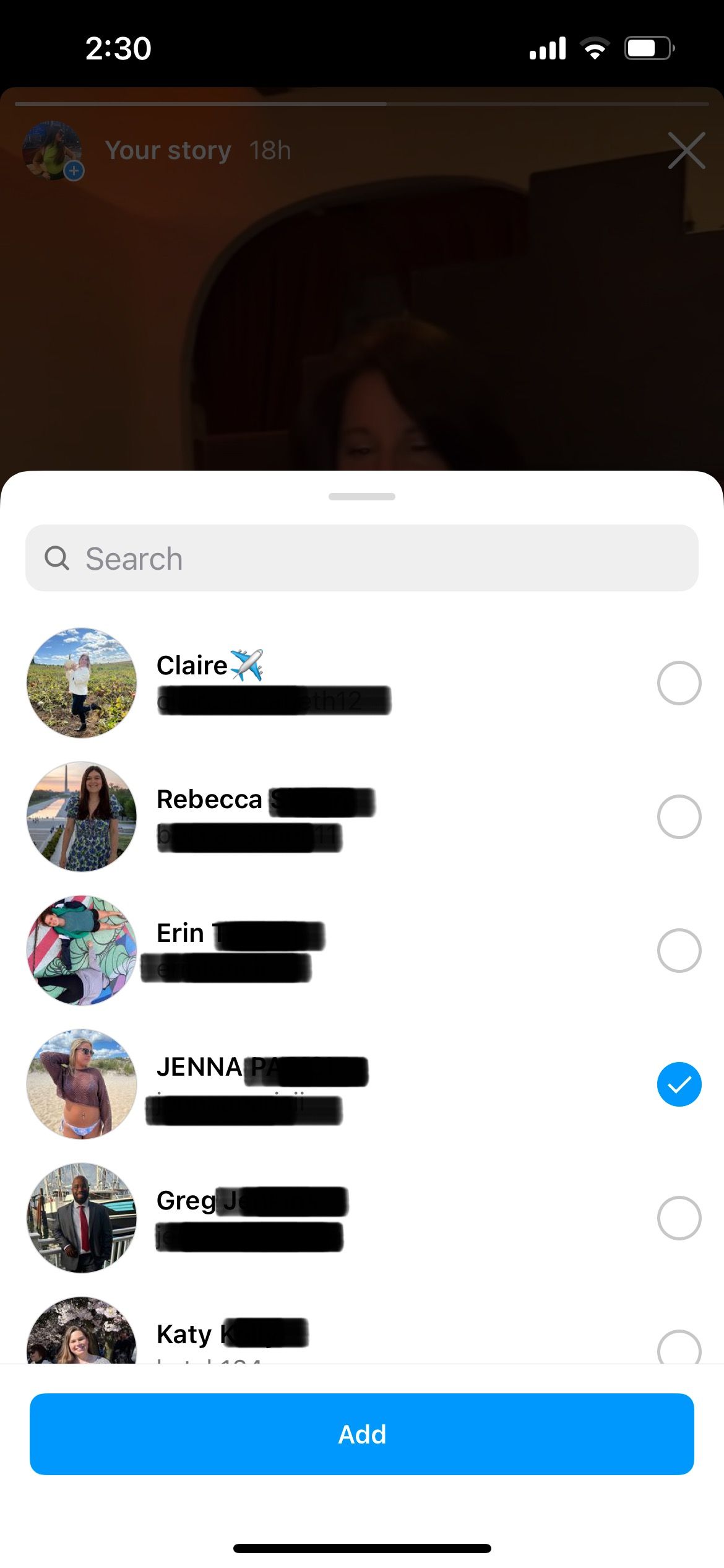 Добавление упоминаний в историю Instagram