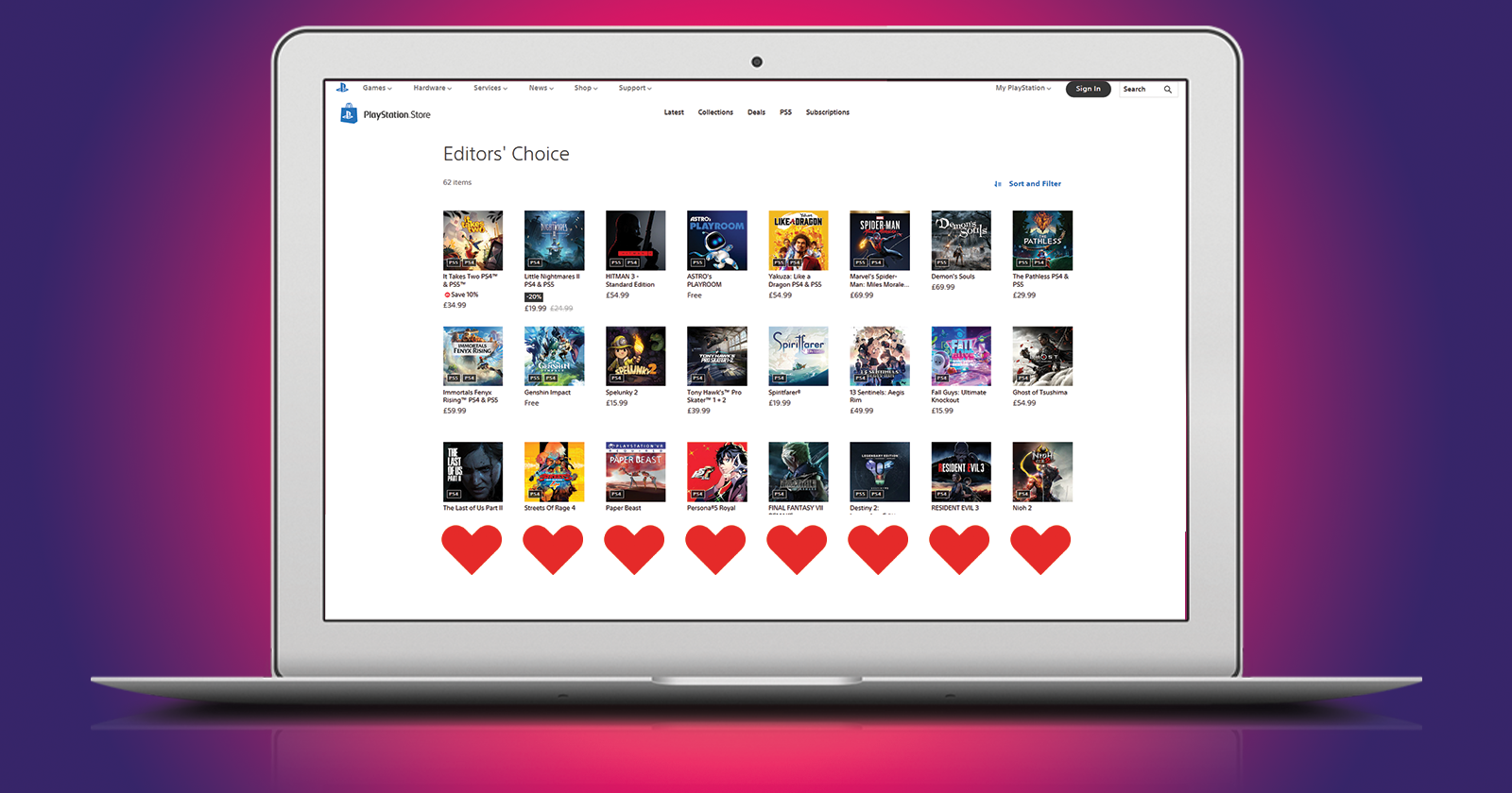 Добавление игр в список желаемого PlayStation