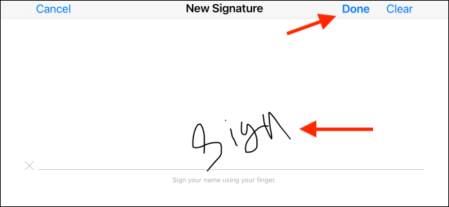 Подписать и нажать Готово